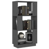 Book Cabinet/Room Divider Grey 51x25x101 cm Solid Wood Pine 814036