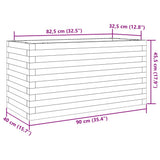 Garden Planter 90x40x45.5 cm Impregnated Wood Pine 847272
