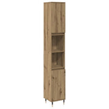 Bathroom Cabinet Artisan Oak 30x30x190 cm Engineered Wood 857197