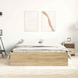 Bed Frame without Mattress Sonoma Oak 120x190 cm Small Double Small Double 3203896