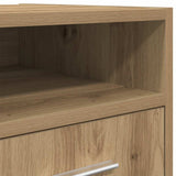 Cabinet with Wheels Artisan Oak 33x38x60 cm Engineered Wood 856563