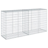 Gabion Basket with Cover 200x50x100 cm Galvanised Iron 3295143