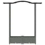 Raised Bed with Trellis and Roof Light Grey 124 x 40 x 125 cm 42032575