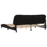 Bed Frame with LED without Mattress "Hvar" Black 200x200 cm 3213955