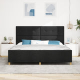 ZNTS Bed Frame Black 200x200 cm Fabric 3344755