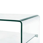 ZNTS Coffee Table Clear 50x45x33 cm Tempered Glass 284744