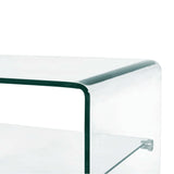 ZNTS Coffee Table Clear 50x45x33 cm Tempered Glass 284744