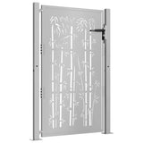 Garden Gate 100x125 cm Corten Steel Bamboo Design 153186