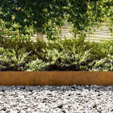 Lawn Edging 50 pcs Brown 100 x 0.05 x 20 cm Weathering Steel 3335780