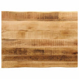 Table Top Live Edge 90x60x3.8 cm Solid Wood Rough Mango 370693