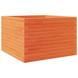Garden Planter Wax Brown 70x70x46 cm Solid Wood Pine 3282416