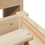 ZNTS Bed Frame without Mattress 100x200 cm Solid Wood Pine 3323266