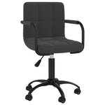 ZNTS Swivel Office Chair Black Velvet 334707