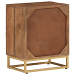 ZNTS Bedside Cabinet 40x30x50 cm Solid Wood Mango and Iron 371994