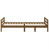 Bed Frame without Mattress Honey Brown 75x190 cm Small Single Solid Wood Pine 821642