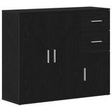 Sideboard Black Oak 91x29.5x75 cm Engineered Wood 862003