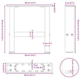 Coffee Table Legs Black 2 pcs 40x cm Steel 4013256