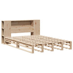 Bookcase Bed without Mattress 140x190 cm Solid Wood 3323896