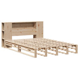 Bookcase Bed without Mattress 140x190 cm Solid Wood 3323896