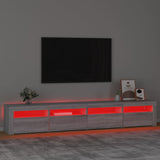 TV Cabinet with LED Lights Grey Sonoma 240x35x40 cm 3152768