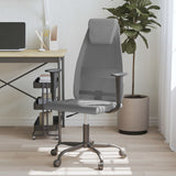 Office Chair Grey Mesh Fabric and Faux Leather 353024