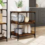 Kitchen Trolley Smoked Oak 60x41x80.5 cm Engineered Wood 842403