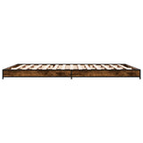 Bed Frame without Mattress Smoked Oak 120x200 cm 845153