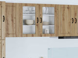 Wall Glass Cabinet PORTO Artisan Oak 80 x 31 x 80 cm 885424
