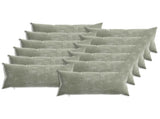 Throw Pillow 12 pcs HEERLEN Green 40 x 80 cm Chenille Fabric 925788