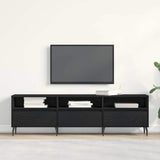 TV Cabinet Black Oak 150 x 30 x 44.5 cm Engineered Wood 862879