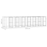 Outdoor Dog Kennel Galvanised Steel 16,94 m 3082287