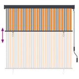 Roller Blind Yellow and Blue 180 x 250 cm Fabric and Aluminum 362082