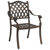 Garden Dining Set 7 pcs Bronze Aluminium 3334656