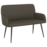 2 Seater Sofa with Metal Legs 2-Seater Grey Faux Leather 42051010