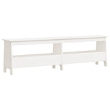 Hall Bench White 160x28x45 cm Solid Wood Pine 837380