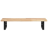 Basin Shelf Wall Mounted Steel and Solid Wood Acacia 3302665