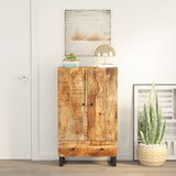 Highboard with Drawer 60x33x100 cm Solid Wood Mango&Iron 352933