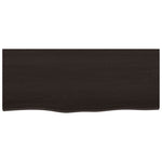 ZNTS Bathroom Countertop Dark Brown 100x40x2 cm Treated Solid Wood 3156224