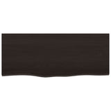 ZNTS Bathroom Countertop Dark Brown 100x40x2 cm Treated Solid Wood 3156224