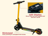 Folding Electric Scooter for Kids, with Dual Brakes, Front Suspension, LED Colourful Lights, Gold T3398P349455
