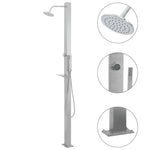 ZNTS Outdoor Shower Stainless Steel Straight 48198