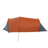 Camping Tent Tunnel 2-Person Orange Waterproof 94388