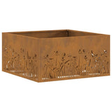 Fire Pit Brown 60 x 60 x 30 cm Weathering Steel 858927