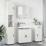 Bathroom Furniture Set 4 pcs White Engineered wood & Metal 3392973