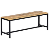 Dining Bench 120 cm Solid Rough Mango Wood 247814