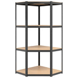 4-Layer Shelves 2 pcs Anthracite Steel&Engineered Wood 3154151