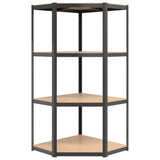 4-Layer Shelves 2 pcs Anthracite Steel&Engineered Wood 3154151