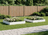 Garden Planter 2 pcs White 100 x 100 x 20 cm Cold-rolled Steel 8005025