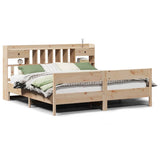 Bookcase Bed without Mattress 180x200cm Super King Solid Wood Pine 3323017