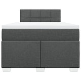 Box Spring Bed with Mattress Dark Grey 120x200 cm Fabric 3285856